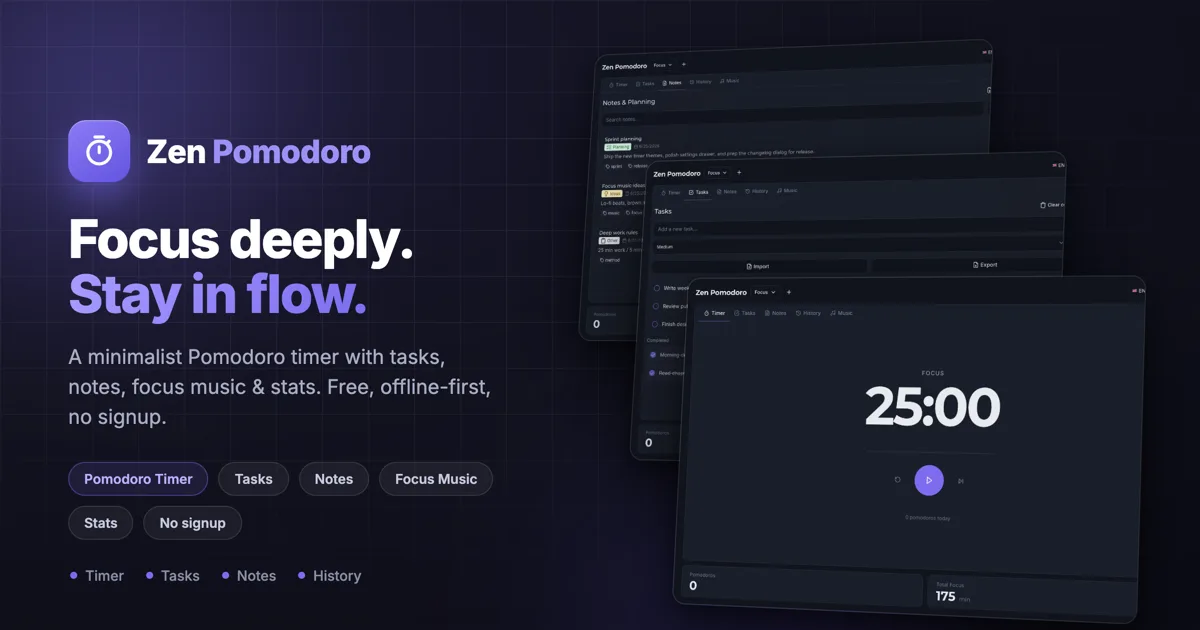 Zen Pomodoro preview